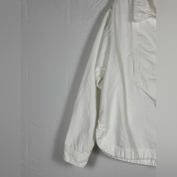 NWOT Anthropologie Pilcro White Linen Oxford Blouse- L - Picture 8 of 14